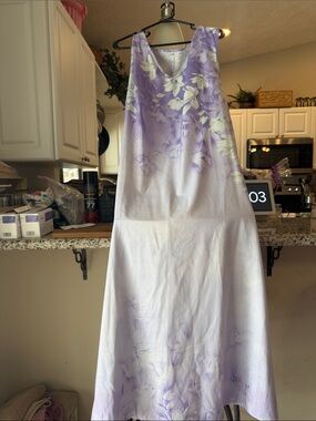 Lilac Floral Sleeveless Maxi Dress with overlay jacket